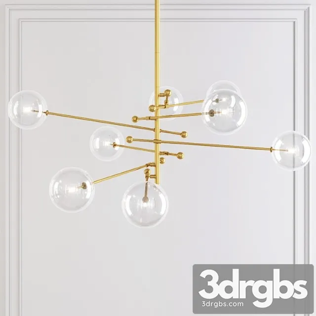 Restoration Hardware Glass Globe Mobile 8 Arm Chandelier 79 1 3dsmax Download