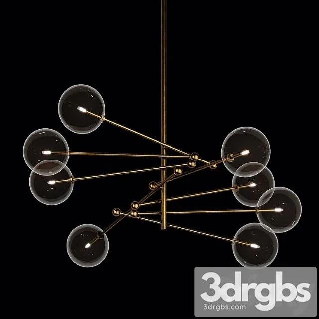 Restoration hardware glass globe mobile 8-arm chandelier 79 3dsmax Download