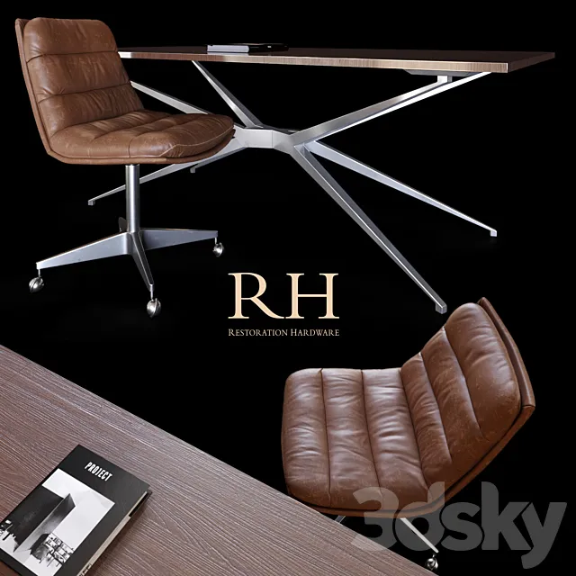 Restoration Hardware | Griffith Chair & Maslow desk 3DSMax File