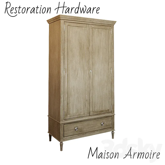 Restoration Hardware Maison Armoire 3DSMax File