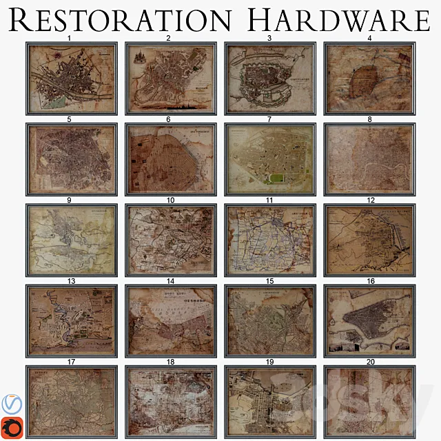 Restoration Hardware Maps 3DS Max Model