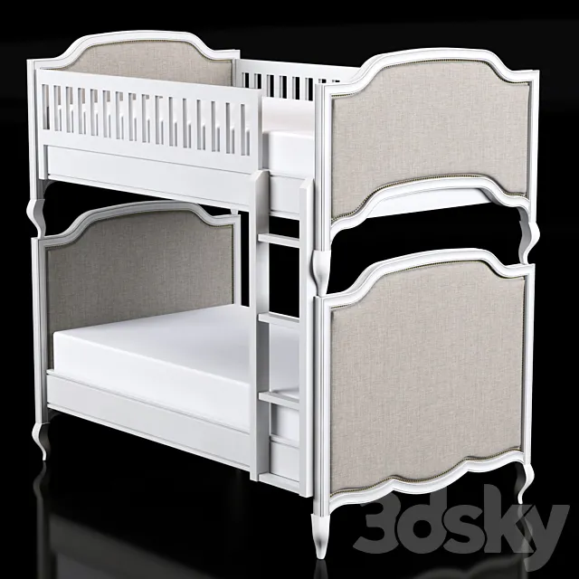 Restoration Hardware Marceline Twin-over-Twin Bunk Bed 3DS Max Model