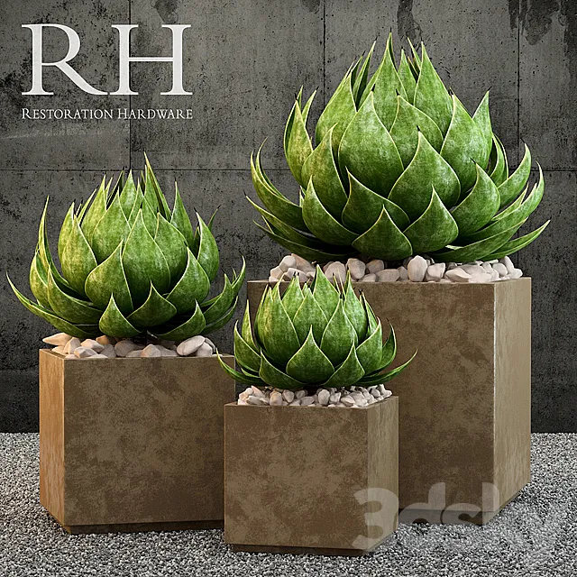 Restoration Hardware metera planter 3ds Max