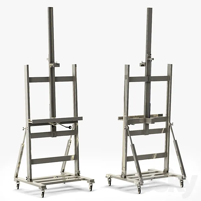 Restoration Hardware POLISHED NICKEL TV EASEL 3DS Max Model