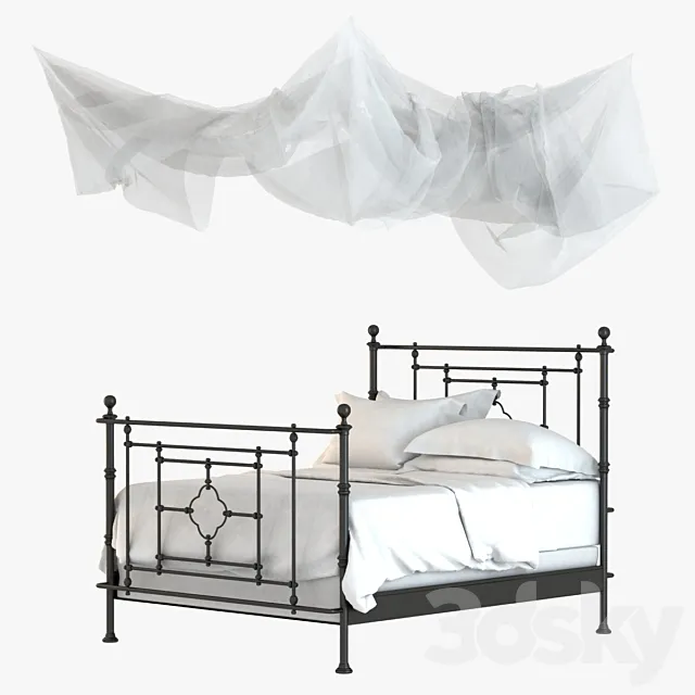 Restoration Hardware QUATREFOIL IRON BED 3DSMax File