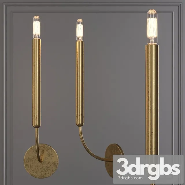 Restoration hardware quenouilles single sconce brass 3dsmax Download