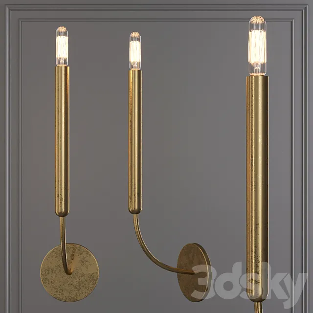 Restoration Hardware QUENOUILLES SINGLE SCONCE Brass 3ds Max