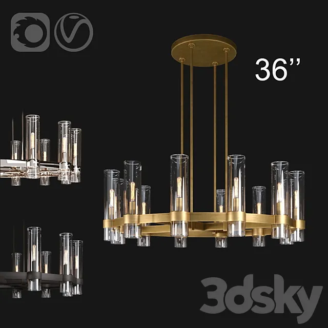 Restoration Hardware RAVELLE ROUND 36 ” 3ds Max