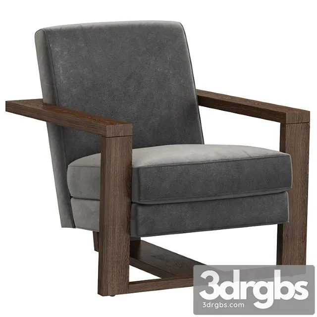 Restoration hardware roger leather chair