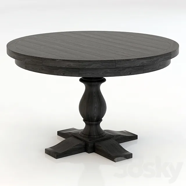 Restoration Hardware Round Dining Table Monastery 3ds Max