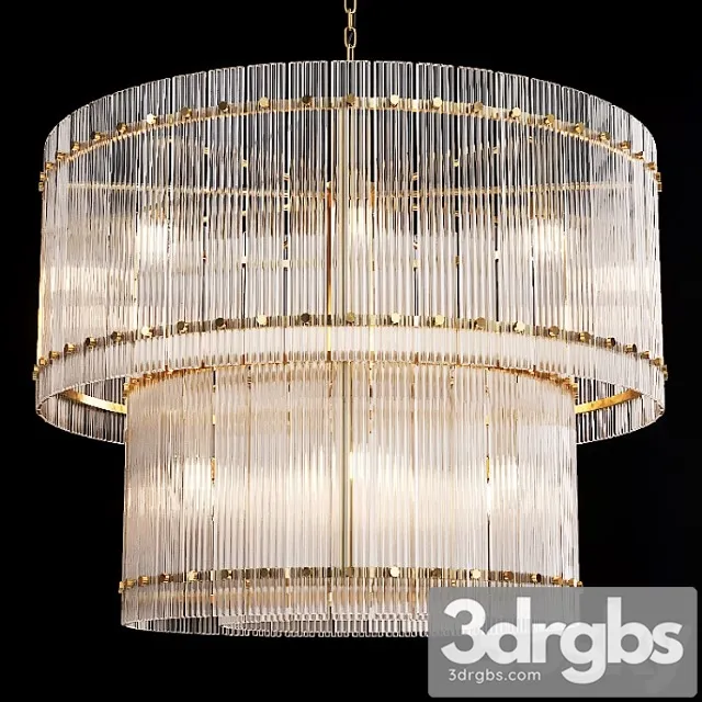 Restoration hardware san marco 2-tier round chandelier 36 brass 3dsmax Download