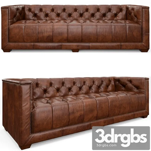 Restoration hardware savoy leather sofa 2 3dsmax Download