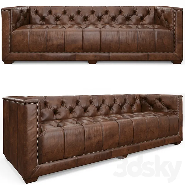 Restoration Hardware SAVOY LEATHER SOFA 3ds Max