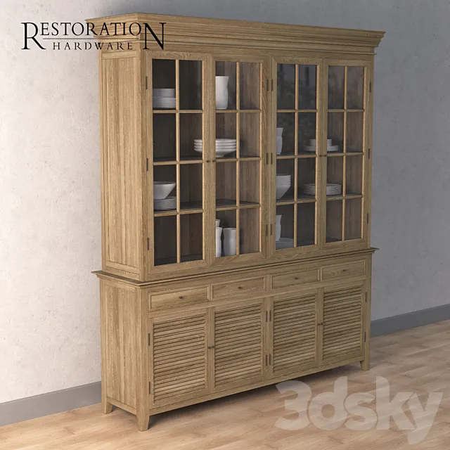 Restoration Hardware SHUTTER large buffet 3ds Max