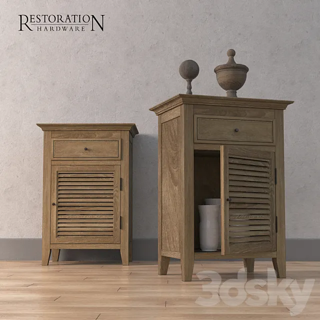 Restoration Hardware SHUTTER small cabinet 3DSMax File