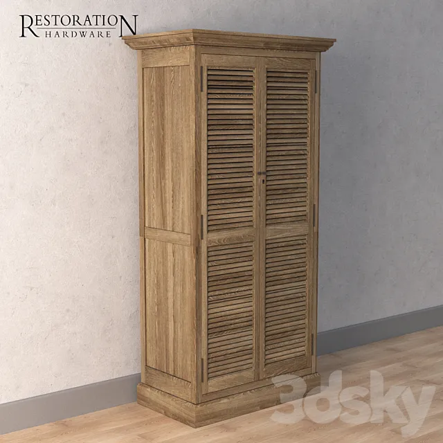 Restoration Hardware SHUTTER wardrobe 3ds Max