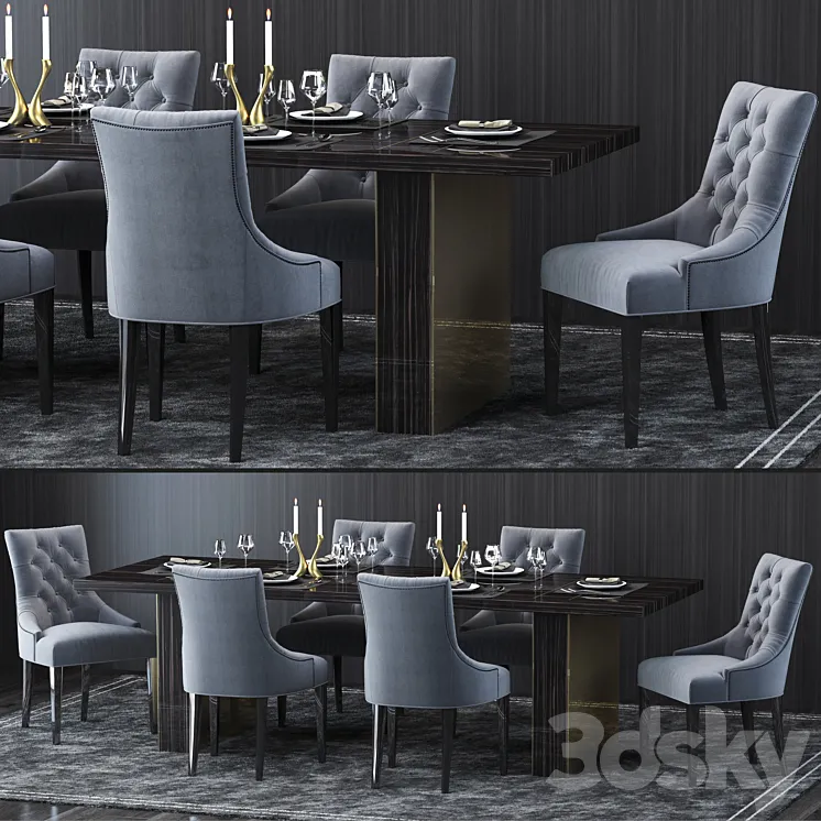 Restoration Hardware Table and Chair 3DS Max