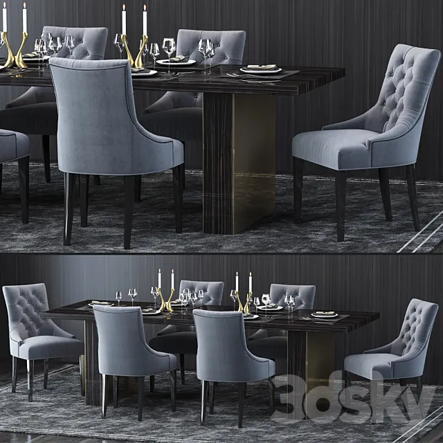 Restoration Hardware Table and Chair 3DSMax File