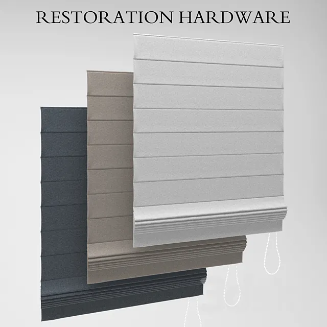 Restoration Hardware tailored romain shade 3ds Max