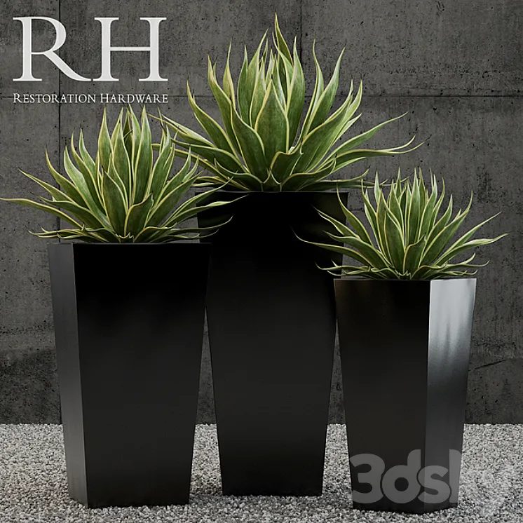 Restoration Hardware terrano planter 3DS Max