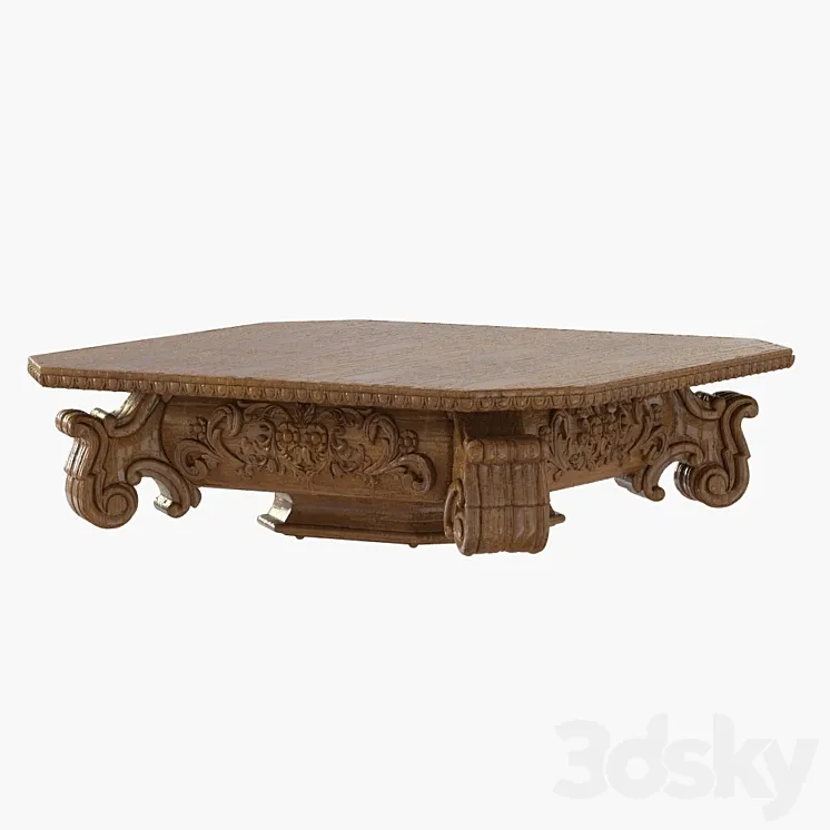 Restoration Hardware The BAROQUE CAPITAL COFFEE TABLE 3DS Max Model