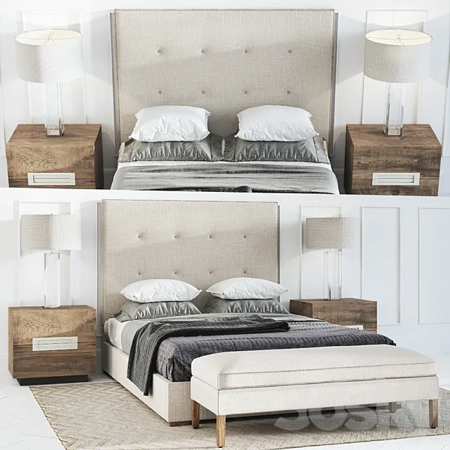 Restoration Hardware – Tompkins Panel Box 3ds Max