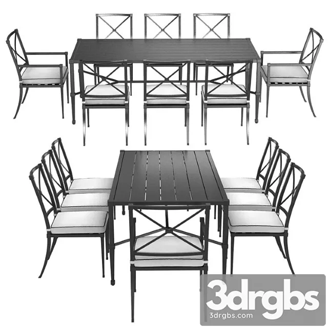 Restoration hardware trousdale table and chairs 2 3dsmax Download