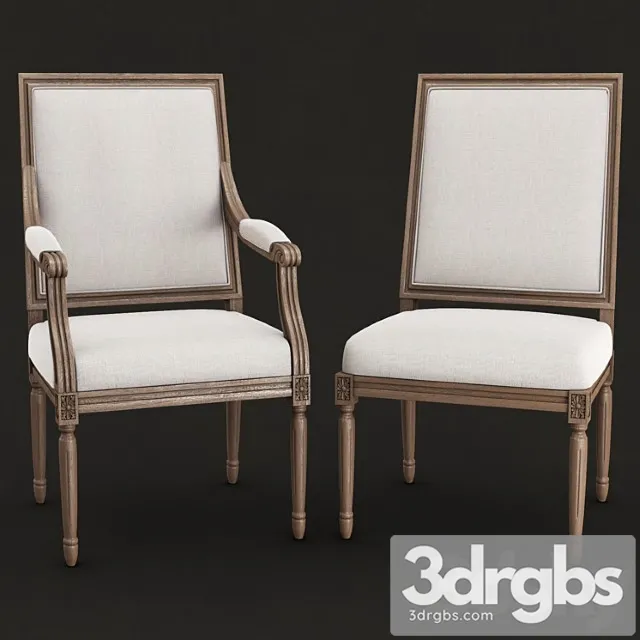 Restoration hardware – vintage french square upholstered chairs