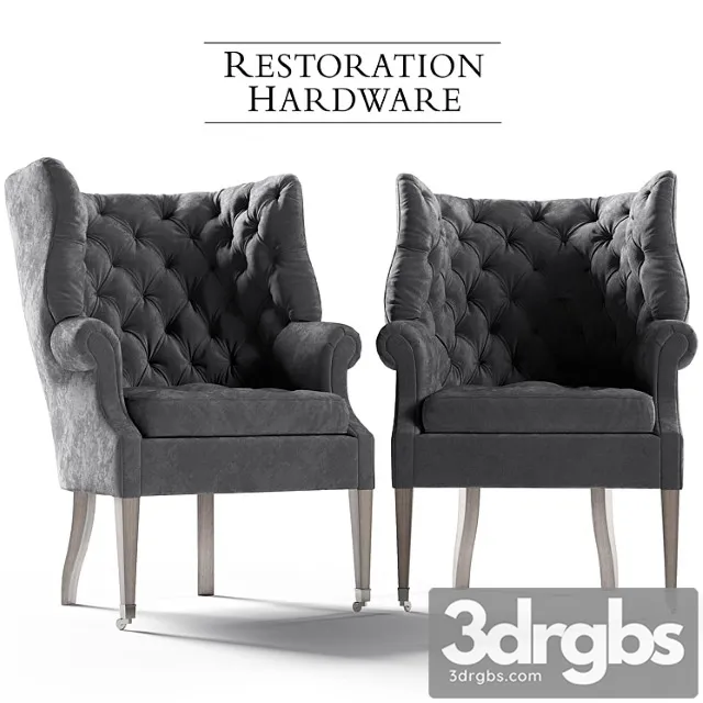 Restoration hardware wing chair 3dsmax Download