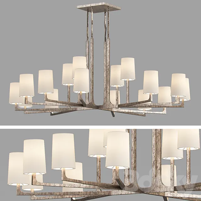 RESTORATION HARDWARE WRIGHT ROUND CHANDELIER 60 ” 3ds Max