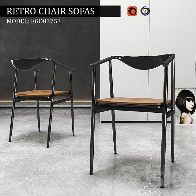 Retro chair Sofas 3DSMax File