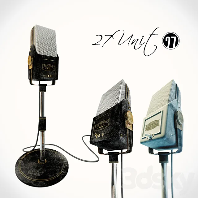 Retro Electro-Voice Microphone 3DS Max Model