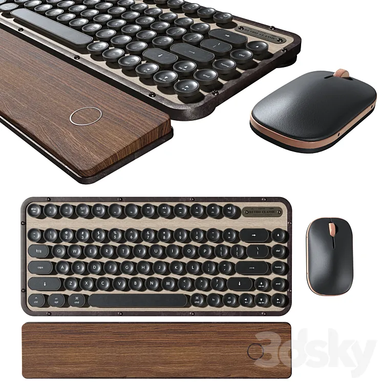 Retro Keyboard and mouse 3DS Max