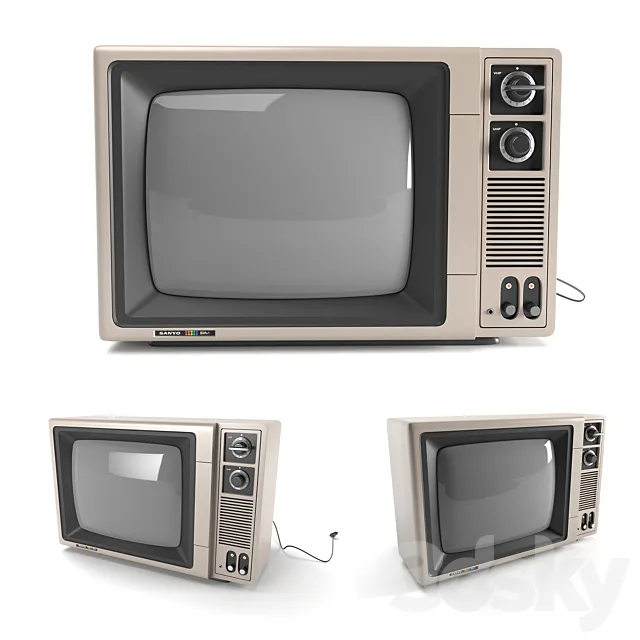 Retro TV Sanyo C5-141 3ds Max