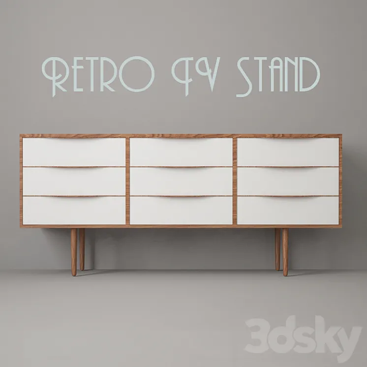 Retro TV Stand N2 | TV Stand 3DS Max
