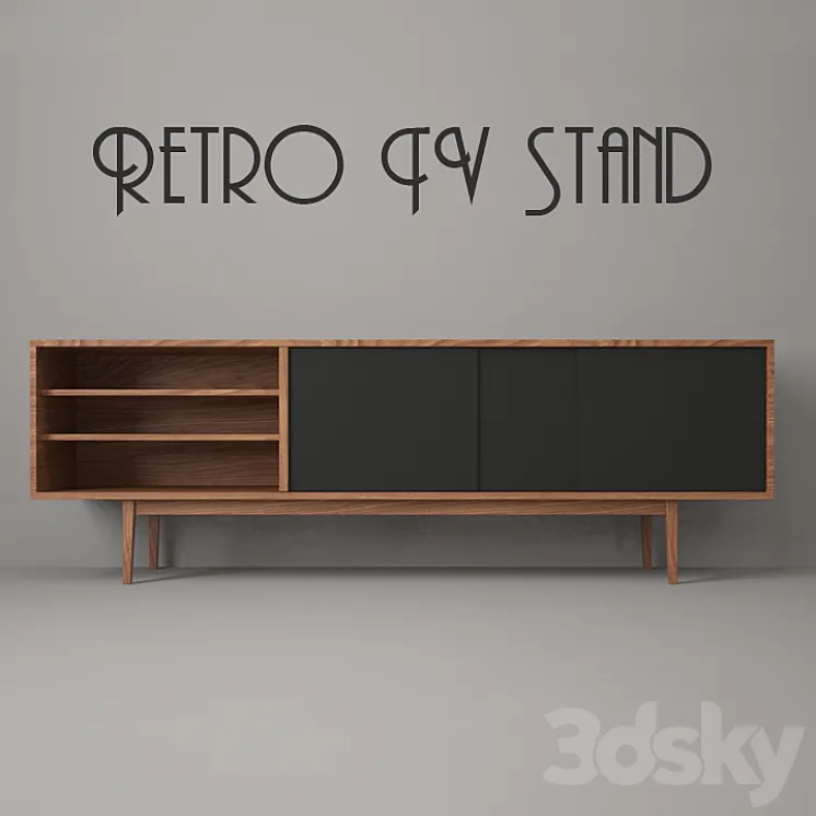 Retro TV Stand N4 | TV Stand 3DS Max