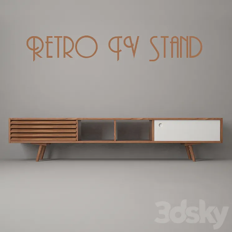 Retro TV Stand N5 | TV Stand 3DS Max
