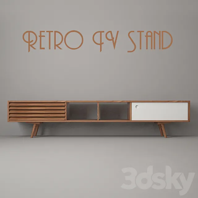 Retro TV Stand N5 | TV Stand 3DSMax File