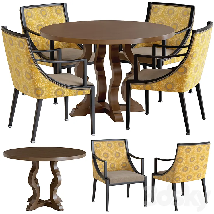 Revelation Dining Table 8160-DT 3DS Max Model