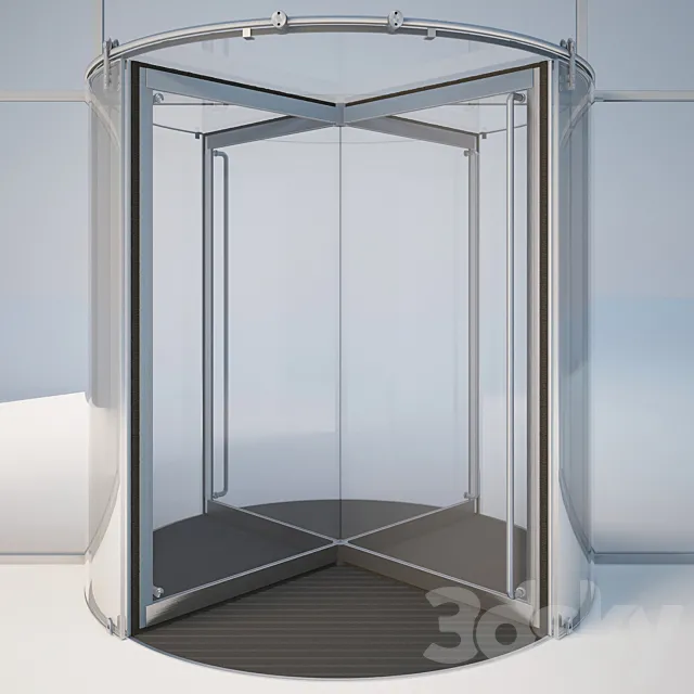 Revolving door Dorma KTV atrium 3DS Max Model