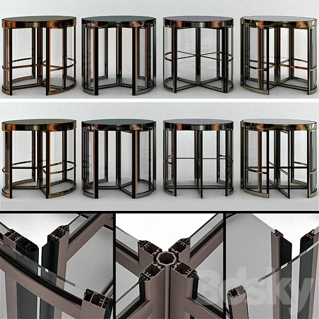 Revolving entrance doors 3ds Max