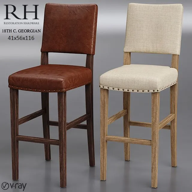 RH 18TH C. GEORGIAN chair 3dsMax Model