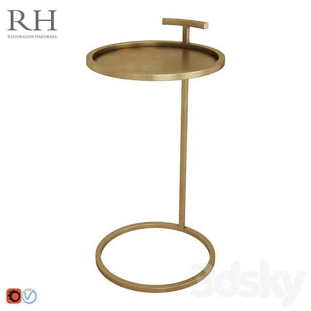 RH 1930S MARTINI SIDE TABLE 3DS Max Model