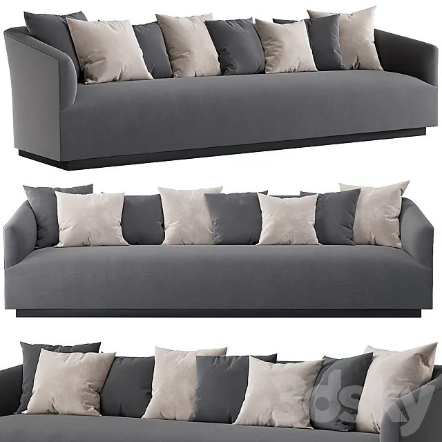 RH | 1950s Italian Shelter Arm sofa 3DS Max Model