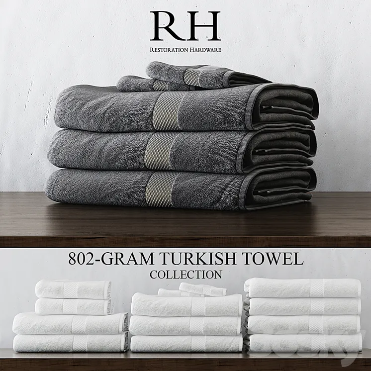 RH 802-GRAM TURKISH TOWEL COLLECTION 3DS Max