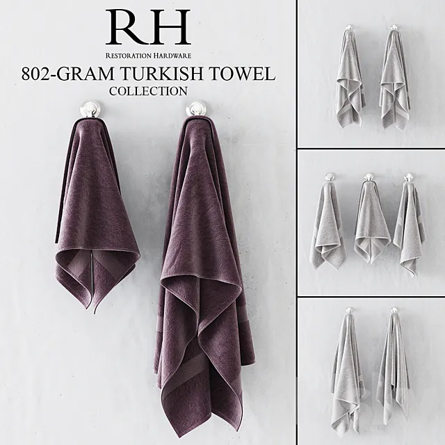 RH 802-GRAM TURKISH TOWEL COLLECTION 3DSMax File