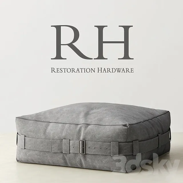 RH _ CARGO LOUNGE OTTOMAN 3DS Max Model