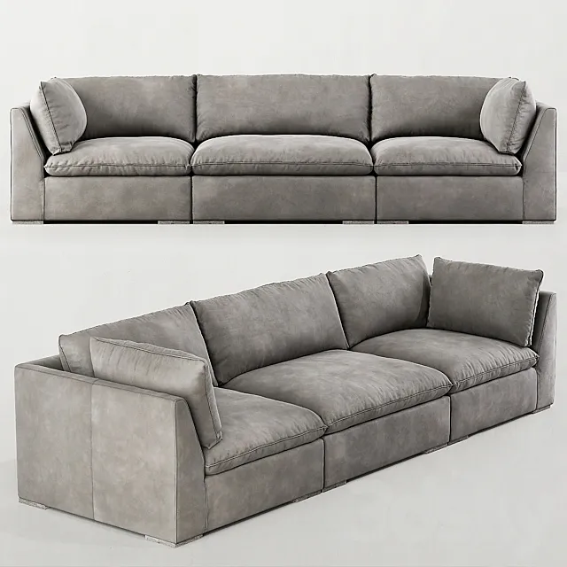 RH _ COSTERA MODULAR LEATHER SOFA 3ds Max