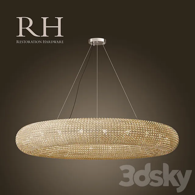 RH _ CRYSTAL HALO CHANDELIER – 71 ” 3DS Max Model