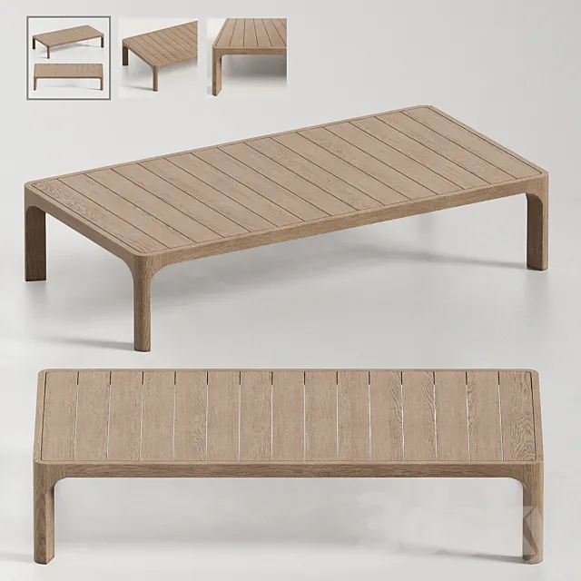 RH _ MALTA TEAK COFFEE TABLE 3ds Max
